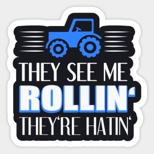 Tractor Driver Farmer Humor Sticker